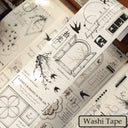 6cm*100cm Window Shadows Die Cutting Washi/PET Tape