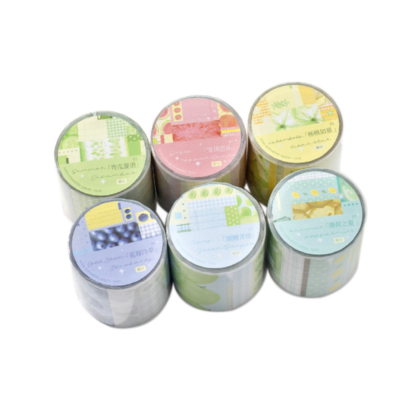 Sustained Dopamine Series Die Cutting Flash Sand Coated Paper Tape for journaling, scrapbooking and collage