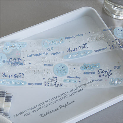 Rolling Characters Series Die Cutting Silver Stamping PET Tape