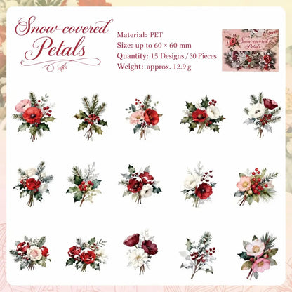 Winter Rose Flutter Sticker Pack