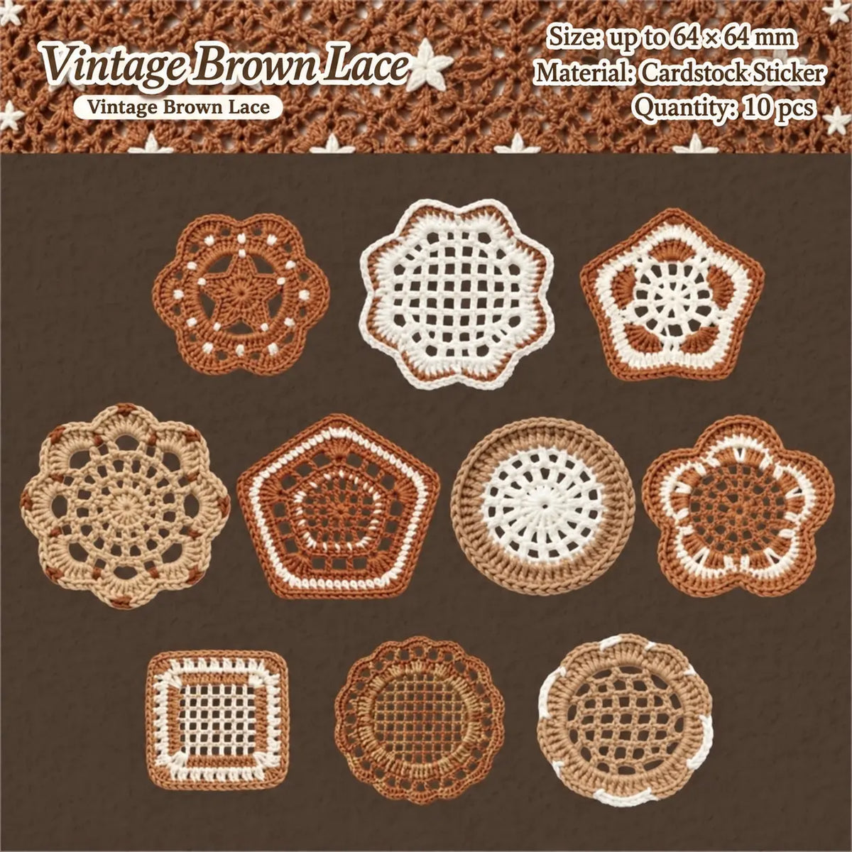 Woven Floral Notes Sticker Pack