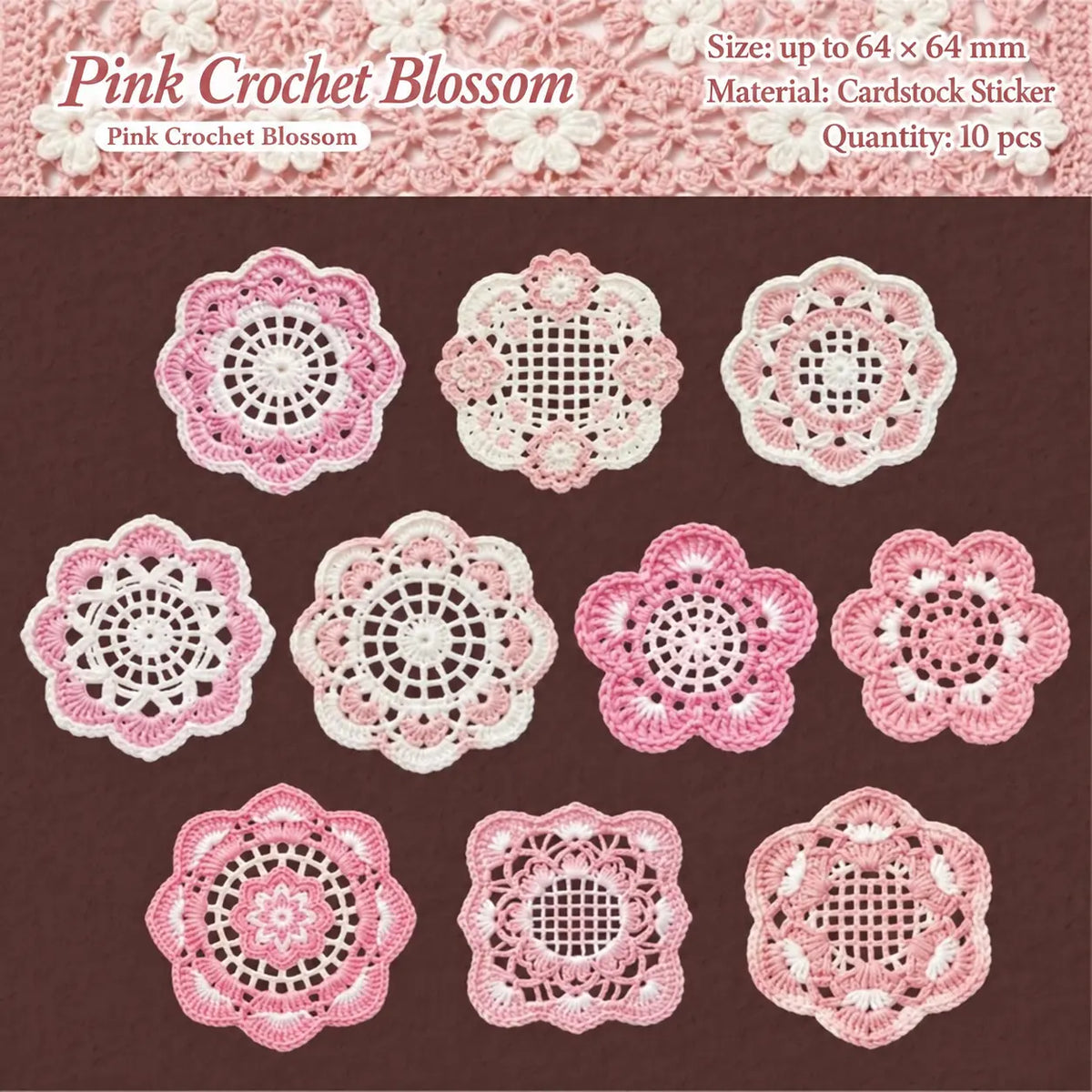 Woven Floral Notes Sticker Pack
