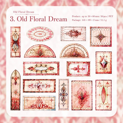 Vintage Floral Tile Sticker Pack