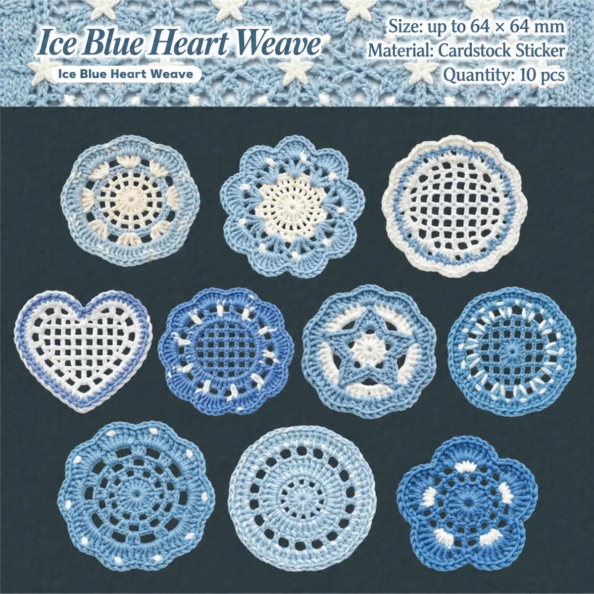 Woven Floral Notes Sticker Pack