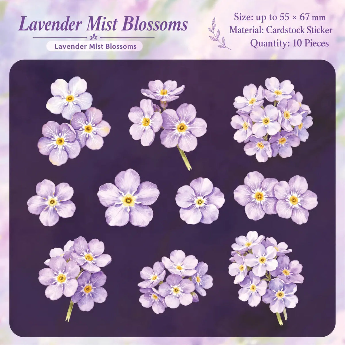 Vintage Floral Notes Sticker Pack