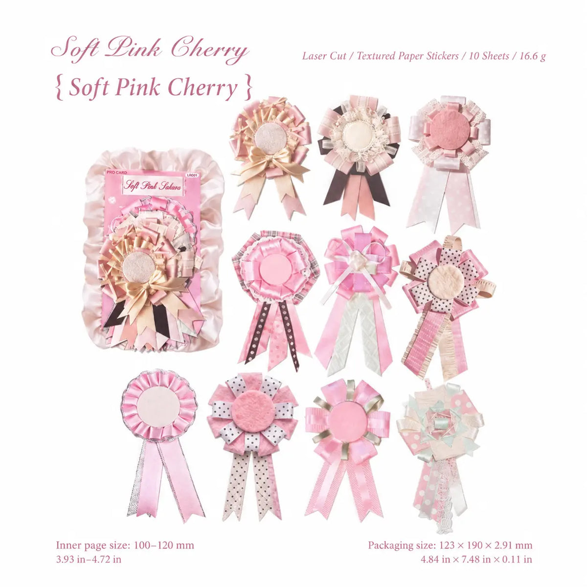 Vintage Ribbon Medal Sticker Pack