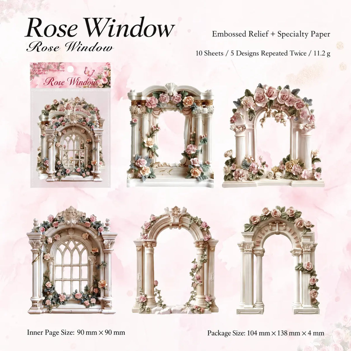 Vintage Floral Window Sticker Pack