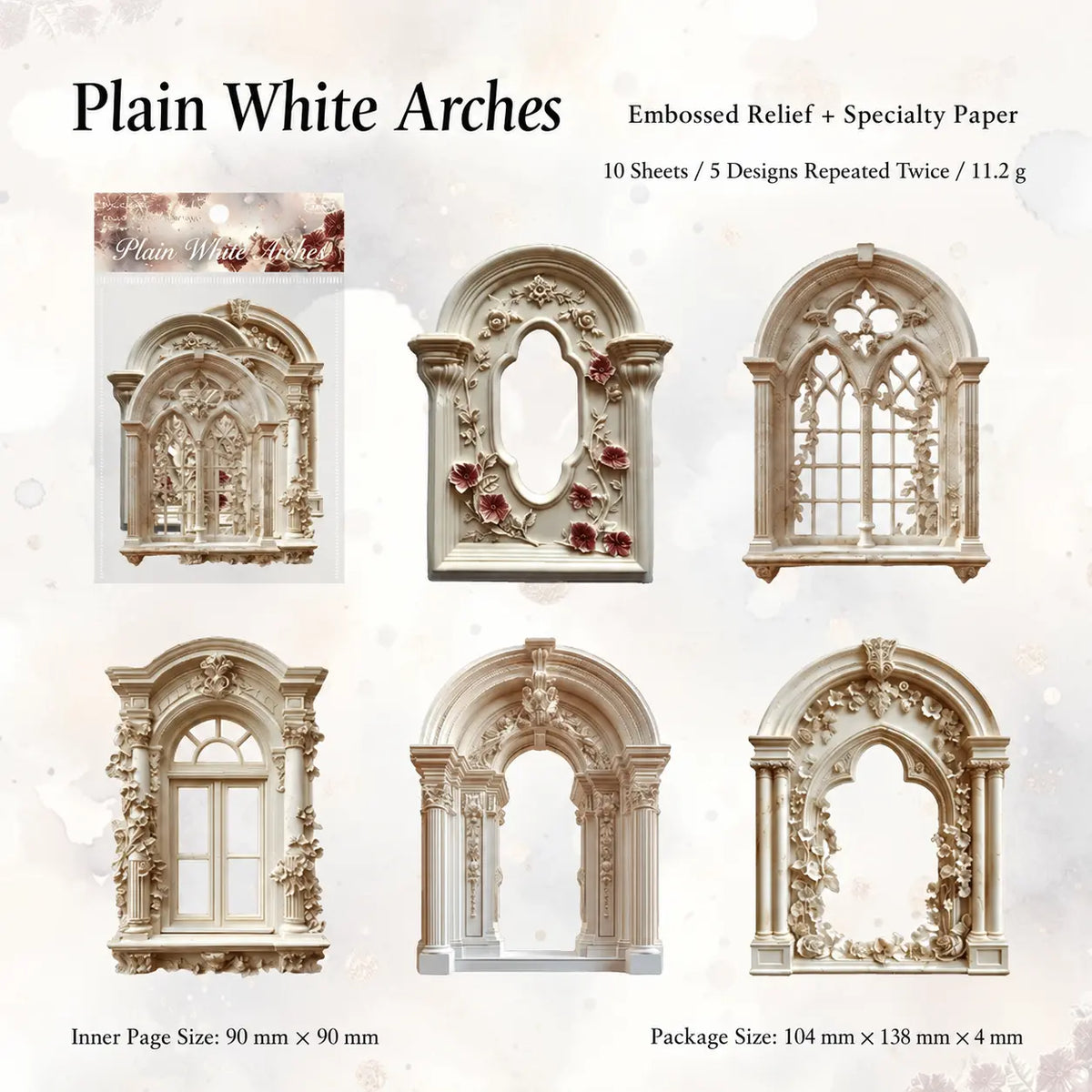 Vintage Floral Window Sticker Pack