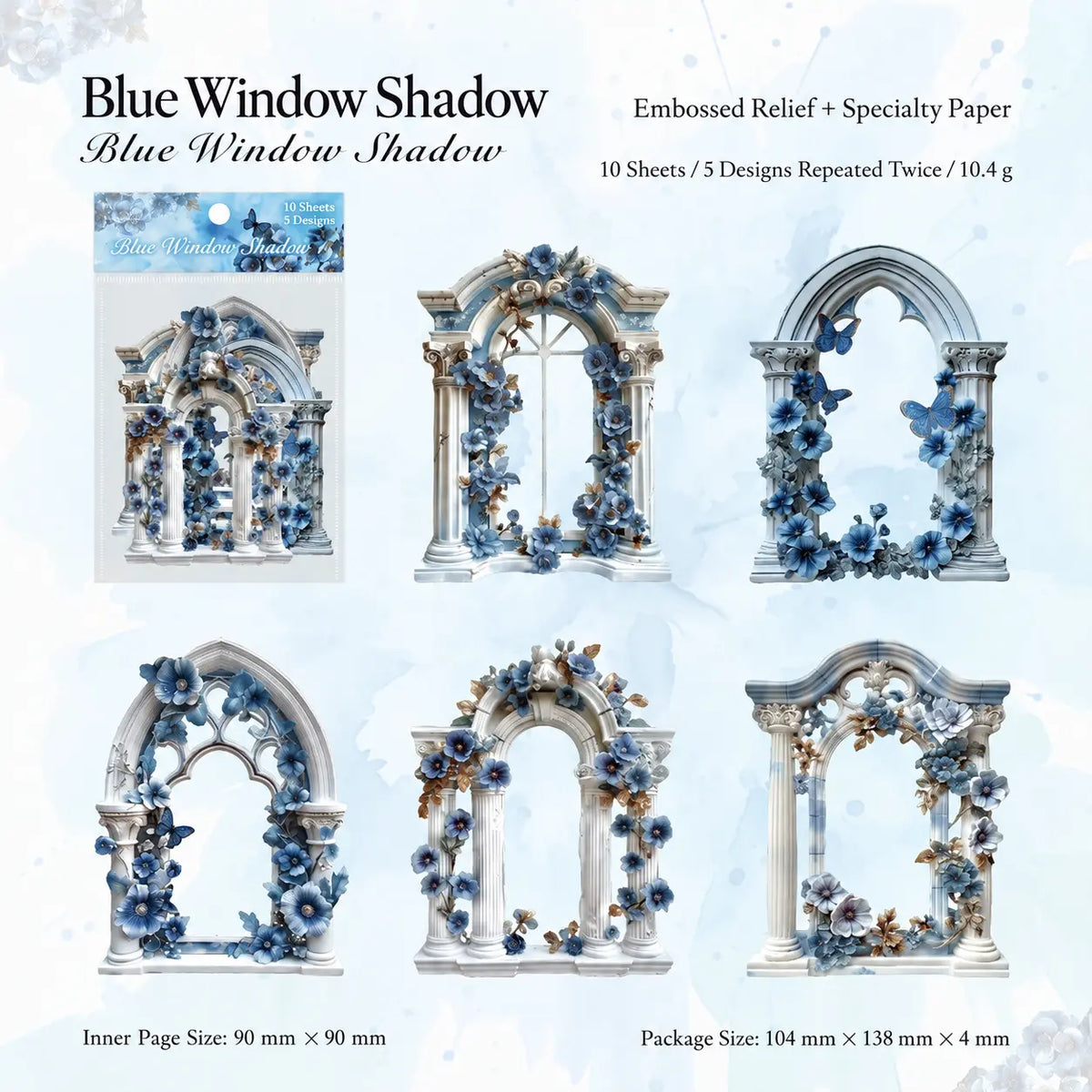 Vintage Floral Window Sticker Pack