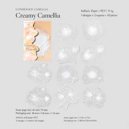 Moonlit White Garden Flower Sticker Pack