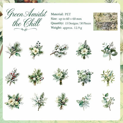 Winter Rose Flutter Sticker Pack