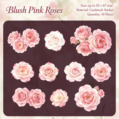 Vintage Floral Notes Sticker Pack