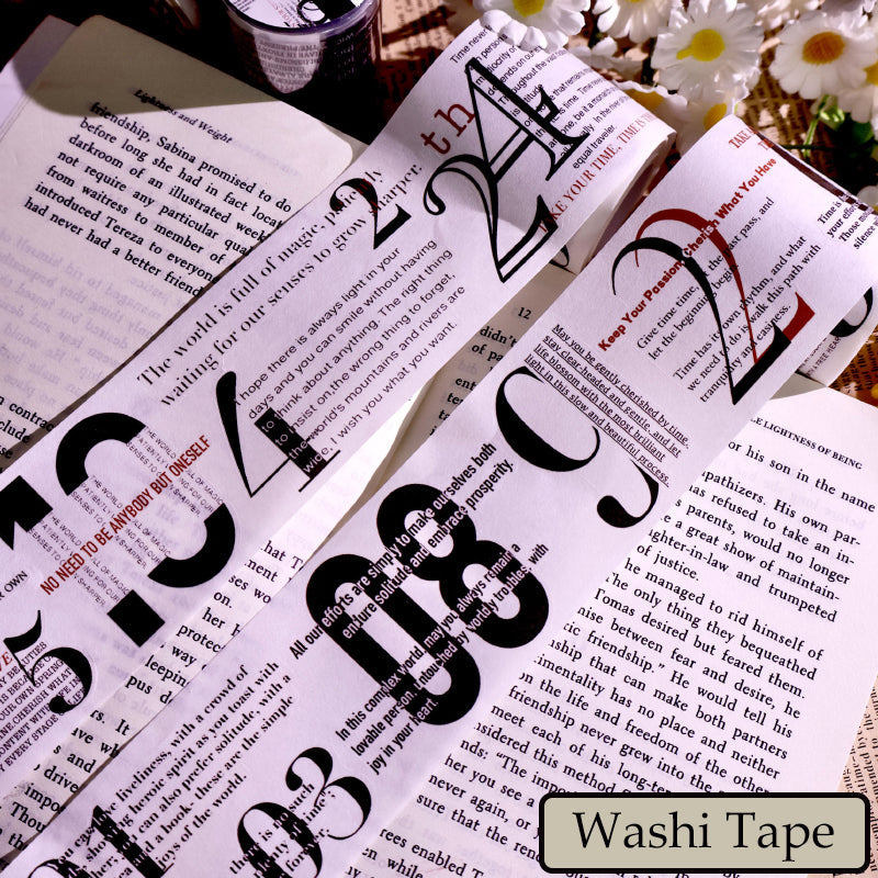 Whole Roll 5cm*5m Figure Saying Die Cutting Washi/PET Tape