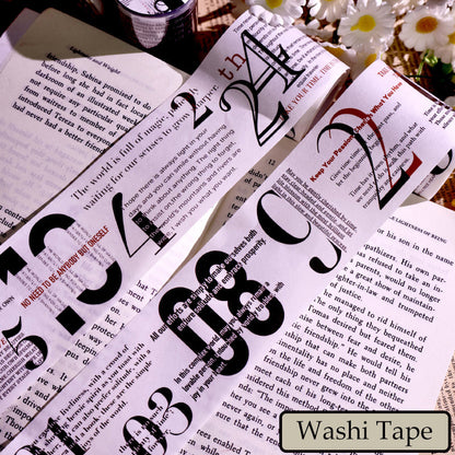 Whole Roll 5cm*5m Figure Saying Die Cutting Washi/PET Tape