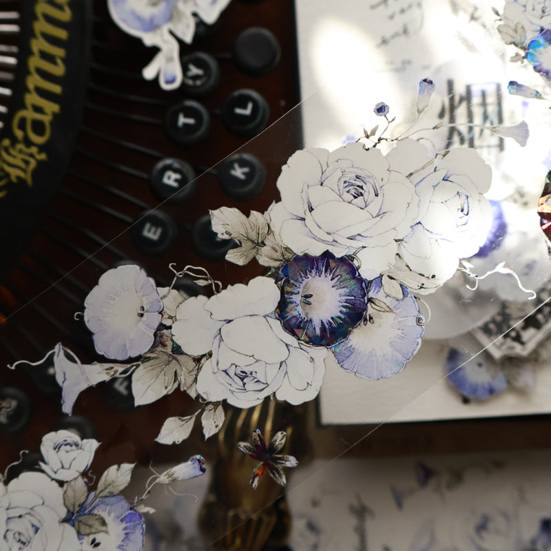 Blue Window flowers Die-Cutting Washi Tape - Sample 120cm