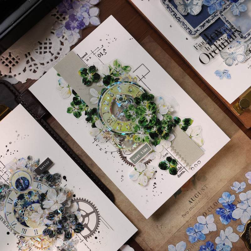 Starry Flower Sea Die-Cutting Washi Tape - Whole Roll 5cm×6m