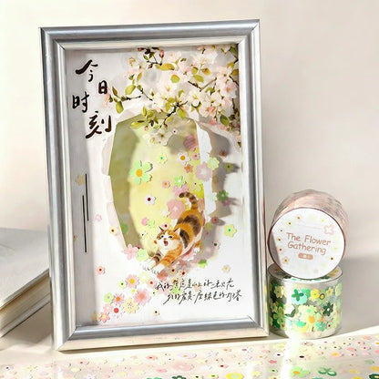 Flower Gathering Die-Cut Decorative Tape