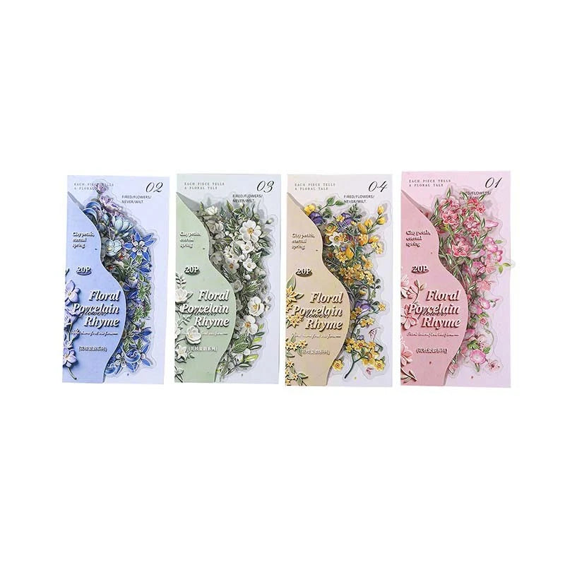 Porcelain Blossom Branch Sticker Pack