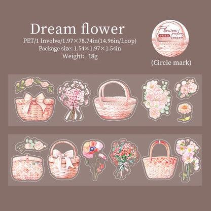 Blooming Season Flower Basket PET Tape