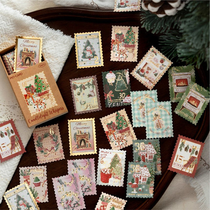 Christmas Letter Series Sticker Box featuring letter and christmas designs for journaling, scrapbooking and collage