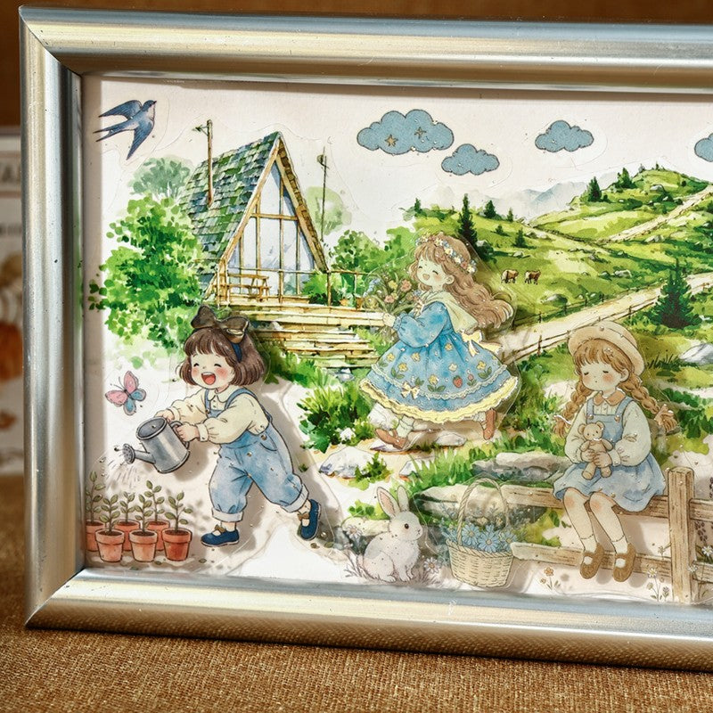 Girl In Fairy TaleSeries Sticker Book featuring fairy, tale, and girl designs for journaling, scrapbooking and collage
