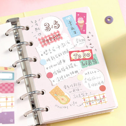 Warm Light Mark series Die Cutting Writing Paper Tape featuring light designs for journaling, scrapbooking and collage
