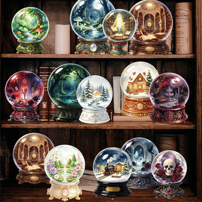 Phantom Crystal Wonders Series Sticker featuring crystal designs for journaling, scrapbooking and collage