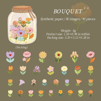 Autocollant de la série Jardin des Vœux