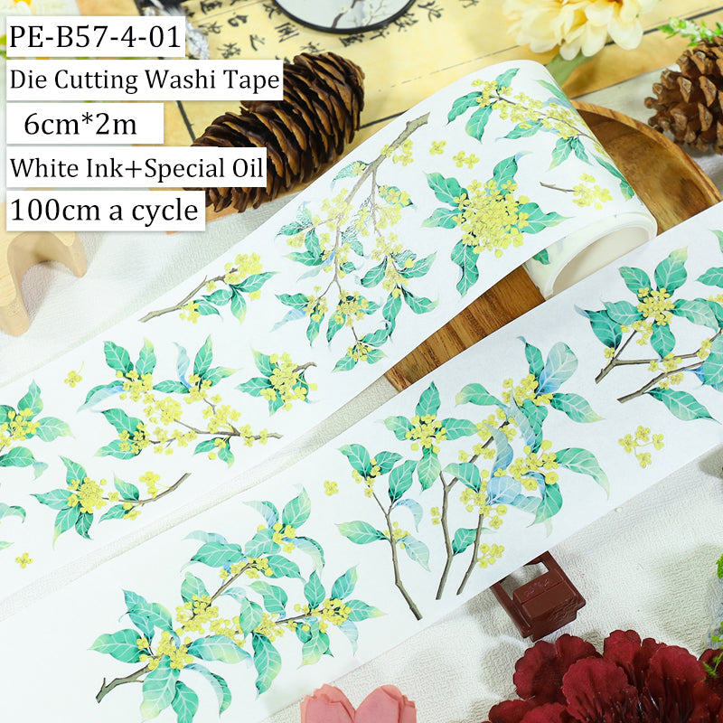 Glod Osmanthus Die Cutting Washi/Shell Light PET Tape