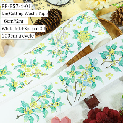 Glod Osmanthus Die Cutting Washi/Shell Light PET Tape