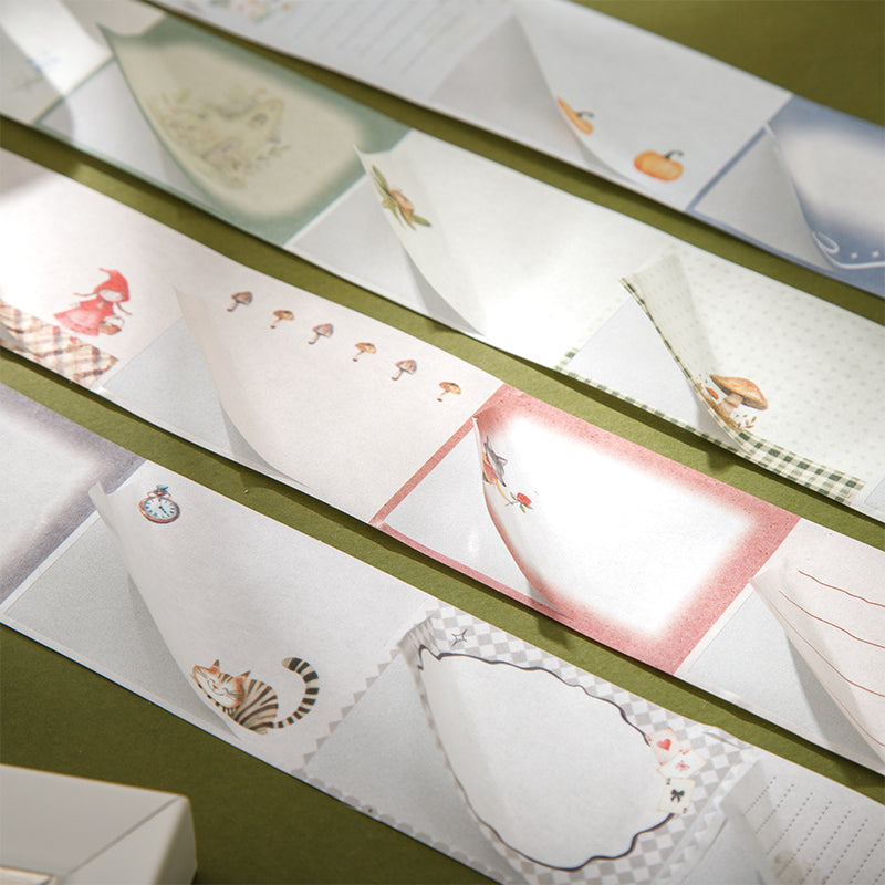 Fairy Tale Chronicle Series Die Cutting Washi Tape featuring fairy, and tale designs for journaling, scrapbooking and collage