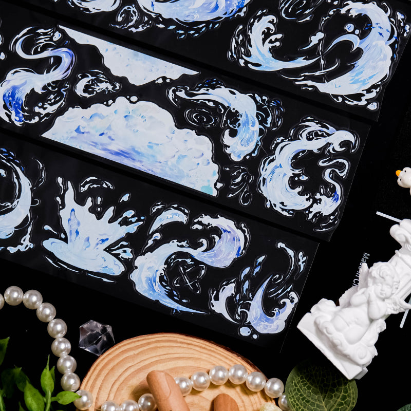 6cm*100cm Sea Wave Die Cutting PET Tape