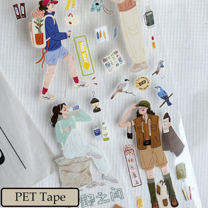 6cm*150cm Outdoor Fun Die Cutting Washi/PET/Fog PET Tape