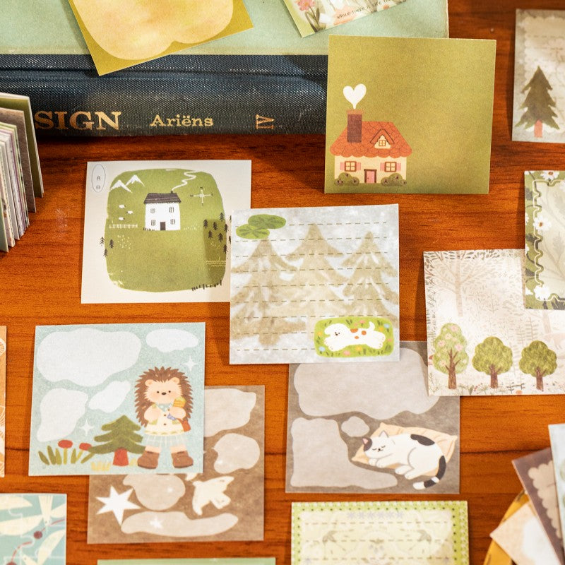 Forest Animal Theme Mini Scrapbook Paper Pad 50 Paper Pack