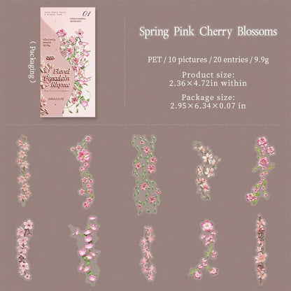 Porcelain Blossom Branch Sticker Pack