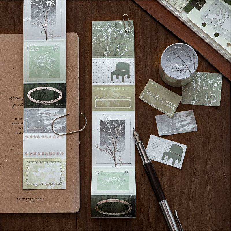 Inspiration Notes Series Die Cutting Silver Stamping Writing Paper Tape