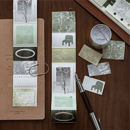 Inspiration Notes Series Die Cutting Silver Stamping Writing Paper Tape