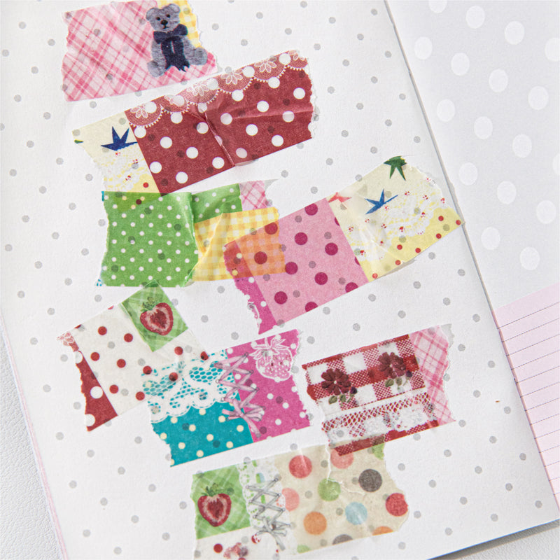 Patchwork Garden Series Flash Washi/Sulfuric Acid Paper Tape featuring garden designs for journaling, scrapbooking and collage