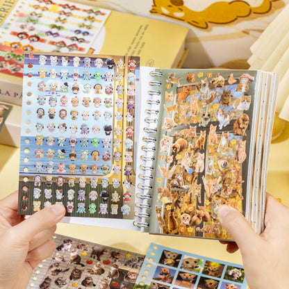 Meow Words Series Sticker Book featuring book designs for journaling, scrapbooking and collage