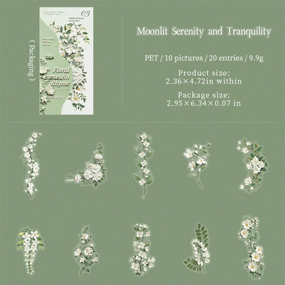 Porcelain Blossom Branch Sticker Pack