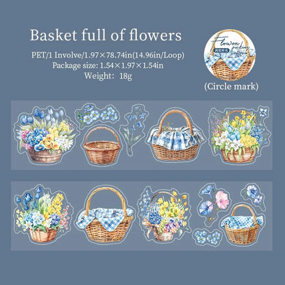 Blooming Season Flower Basket PET Tape
