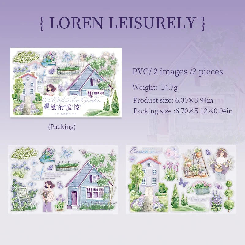 Vintage Garden Transfer Sticker Set