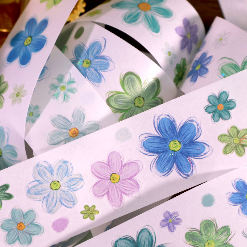 Sea Mist Flower Die-Cutting Washi Tape - Sample 120cm