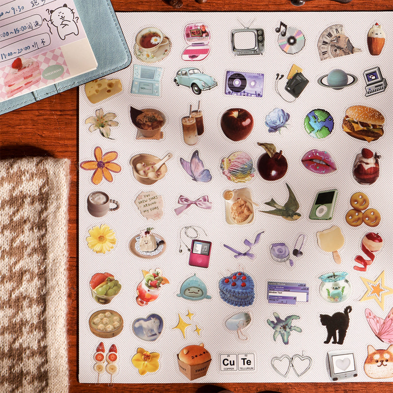 Memories Time Machine Series Sticker for journaling, scrapbooking and collage