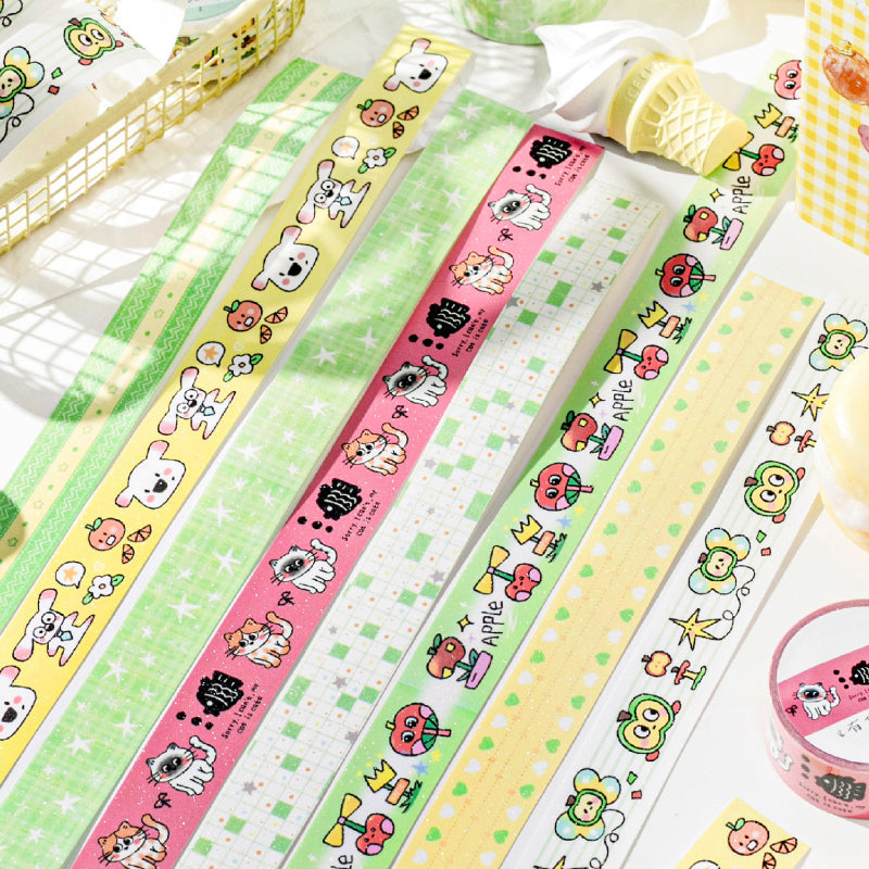 Penny Amusement Park Series Flash Sand Synthetic Paper Tape for journaling, scrapbooking and collage