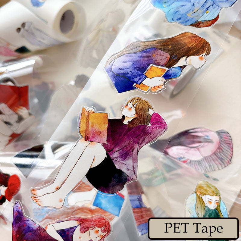 Whole Roll 6cm*10m Reading Book Die Cutting Washi/PET/Fog PET Tape