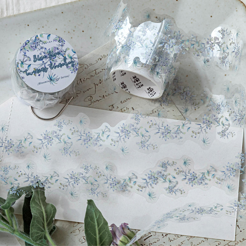 Floral Spread Series PET Tape featuring floral designs for journaling, scrapbooking and collage