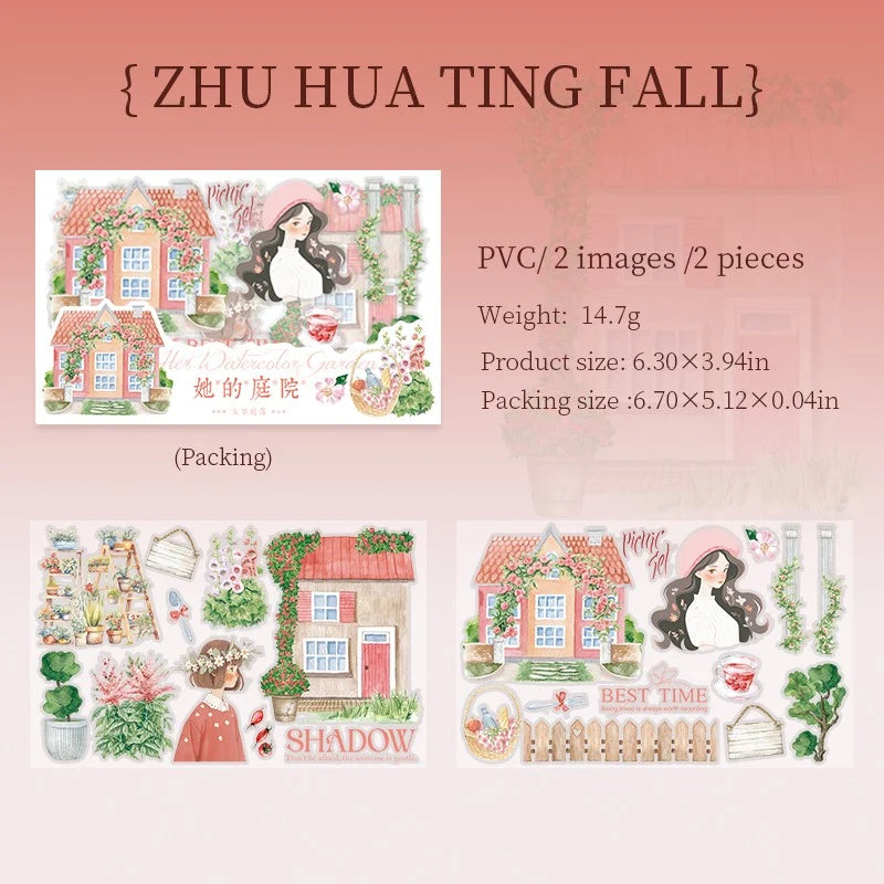 Vintage Garden Transfer Sticker Set