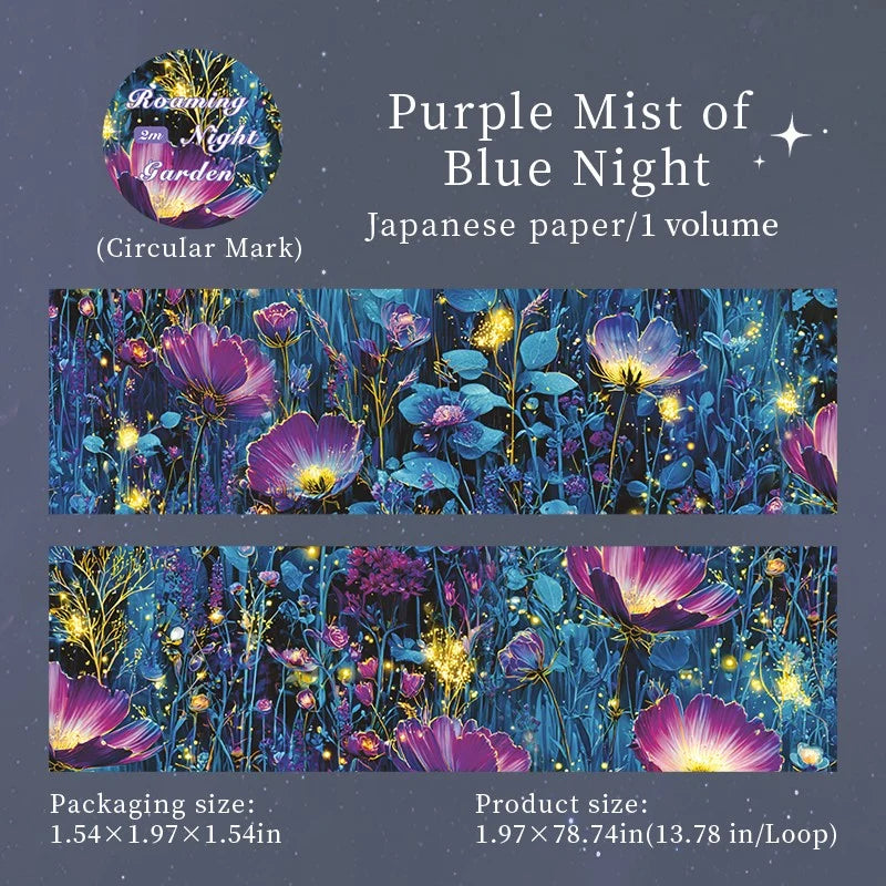 Roaming Night Garden Washi Tape