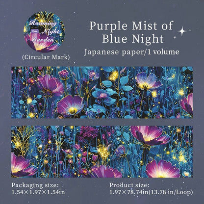 Roaming Night Garden Washi Tape